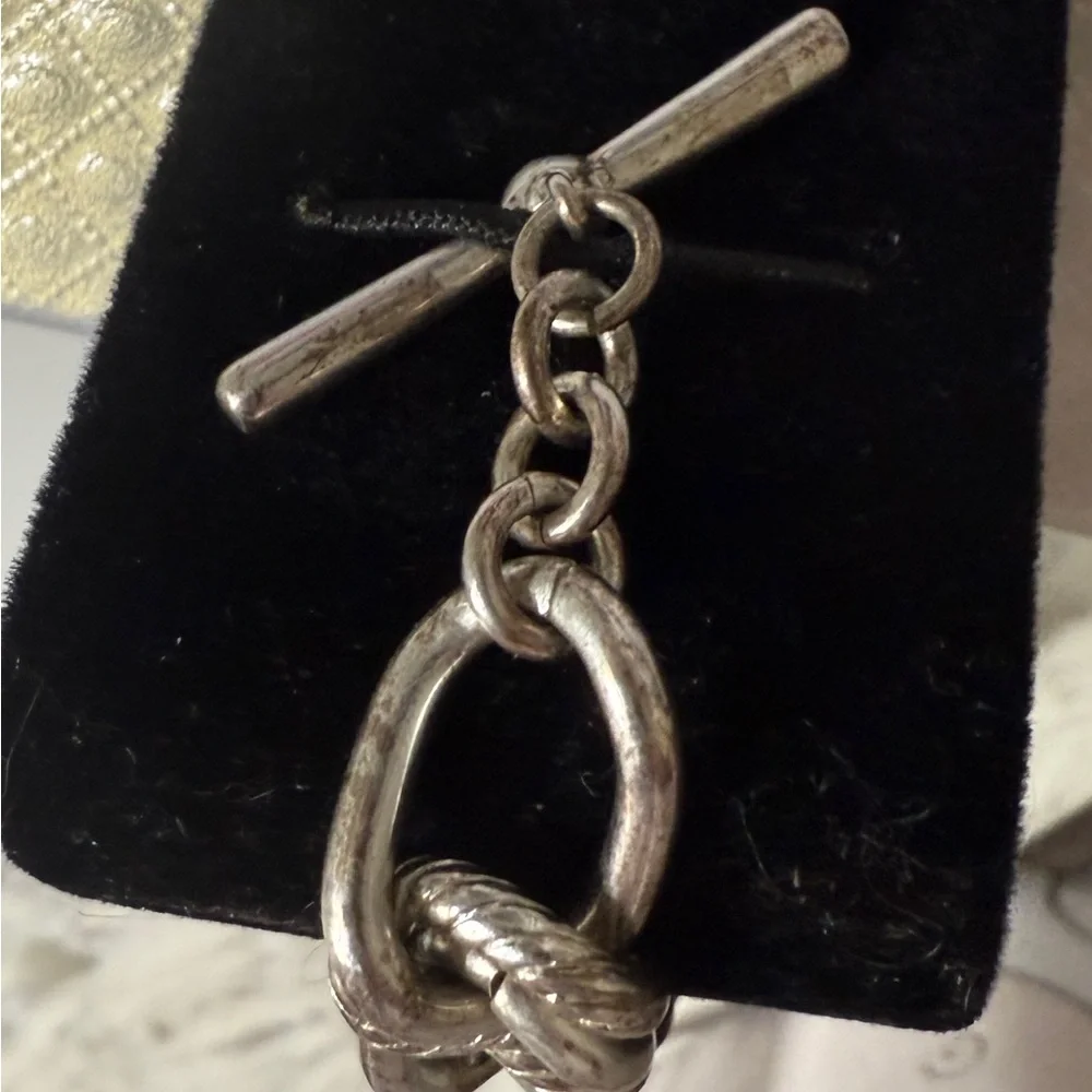 Monet Silver Curb Link Jewelry/ needs a polish - Picture 5 of 5